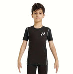 Kids Youth Boys Compression Dry-Fit Shirt (Black)