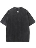 Stonewashed Oversized Minimal Tee (Black)