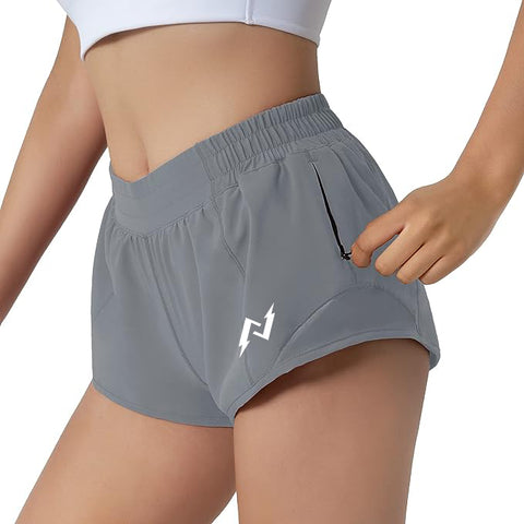 Thigh High Dri Fit Elite Shorts (Gray)