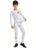 Kids Youth Compression Pants (White)