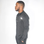 3 Quarter Black Track Top Reflective