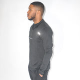 3 Quarter Black Track Top Reflective