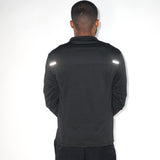 3 Quarter Black Track Top Reflective