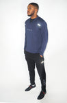 3 quarter Navy Blue Track Top Reflective