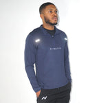 3 quarter Navy Blue Track Top Reflective