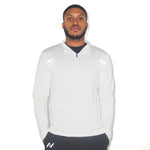 3 Quarter White Track Top Reflective