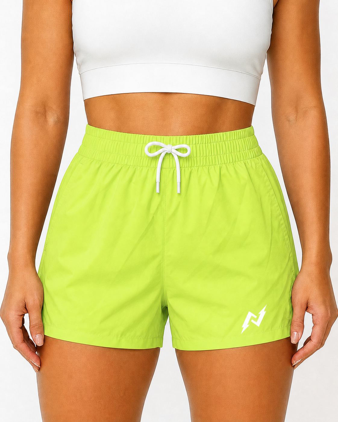 Velocity Running Shorts Lime Green