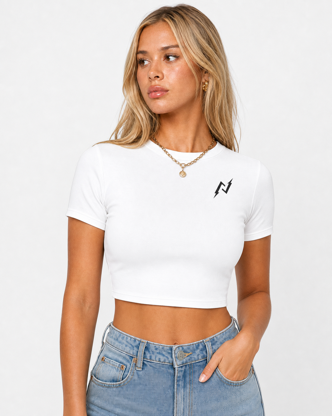 Crew Neck Crop Shirt