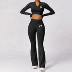 Flare 2 Piece Yoga Set (black)