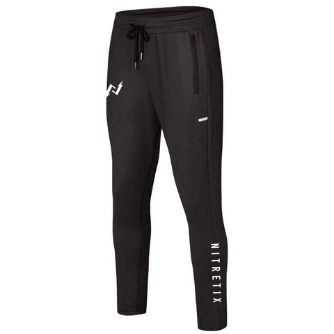 Reflective Warm-Up Track Pants (Black)