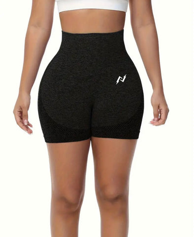 Yoga High Waisted Shorts (Black)