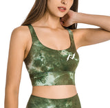 Tie Dye Green Sports bra