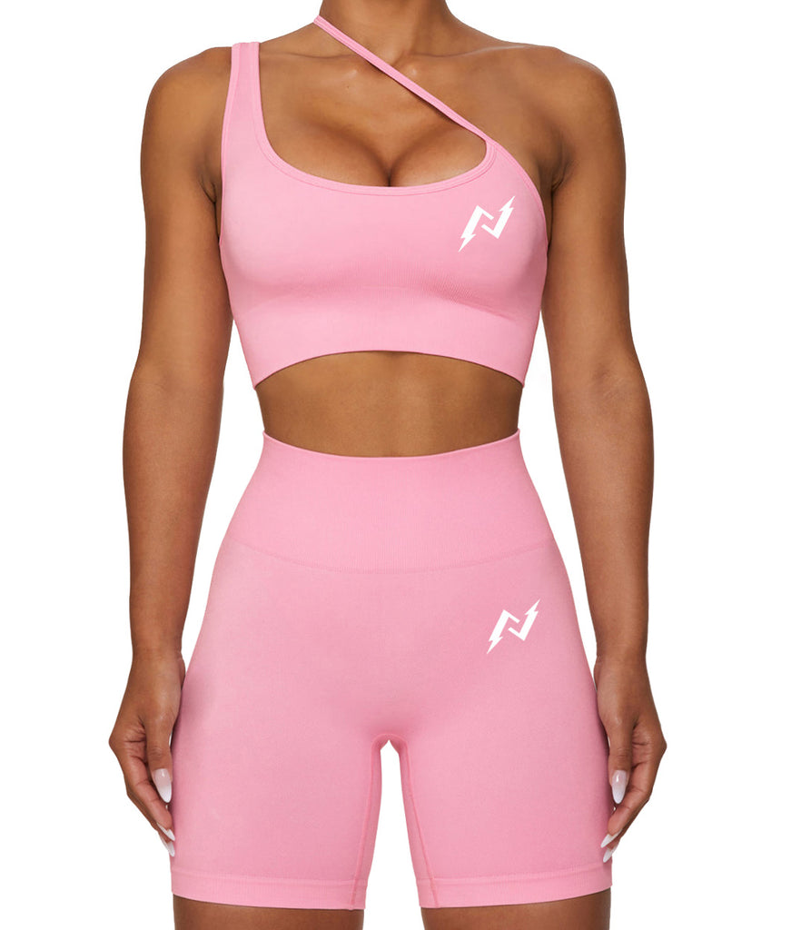1 Strap Yoga Short Set (Pink) – Nitretix