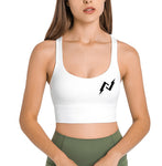 X Strap White Sports Bra