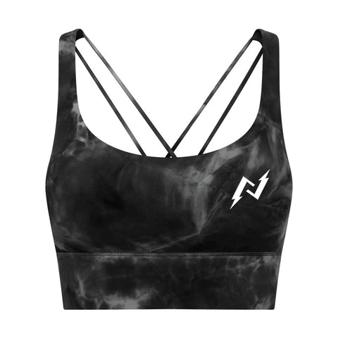 Tie Dye Black Sports bra