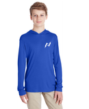 Kids Hooded Long Sleeve Dri Fit Tee