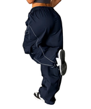 Oversized Women's Cargo Track Pants (Navy Blue)