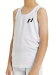 Kids Youth Compression Sleeveless Tank (White)