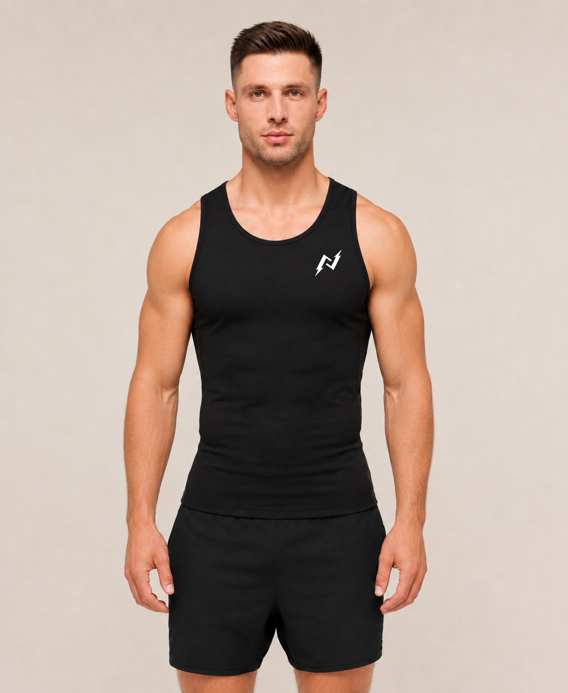 Compression Sleeveless Tank (Black)