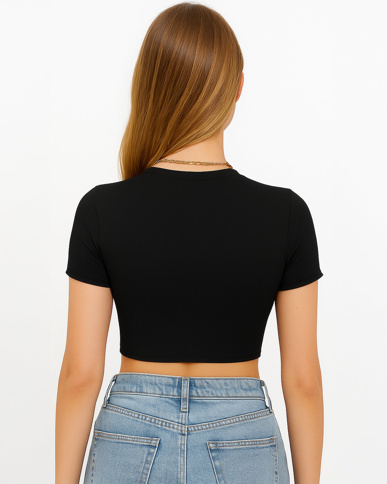 Crew Neck Crop Shirt