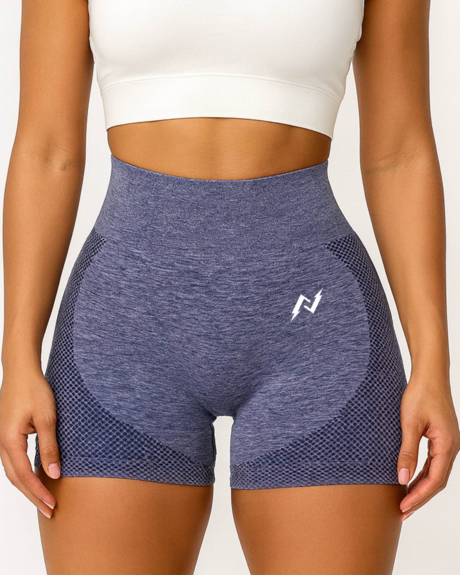 Yoga High Waisted Shorts (Winter Blue)