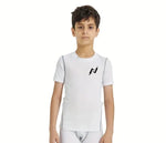 Kids Youth Boys Compression Dry-Fit Shirt (White)