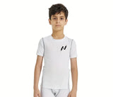 Kids Youth Boys Compression Dry-Fit Shirt (White)