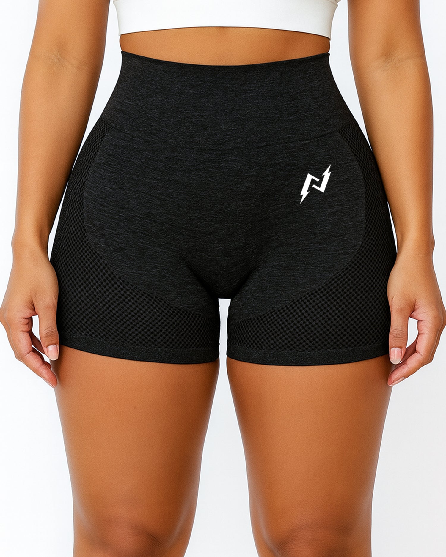 Yoga High Waisted Shorts (Black)