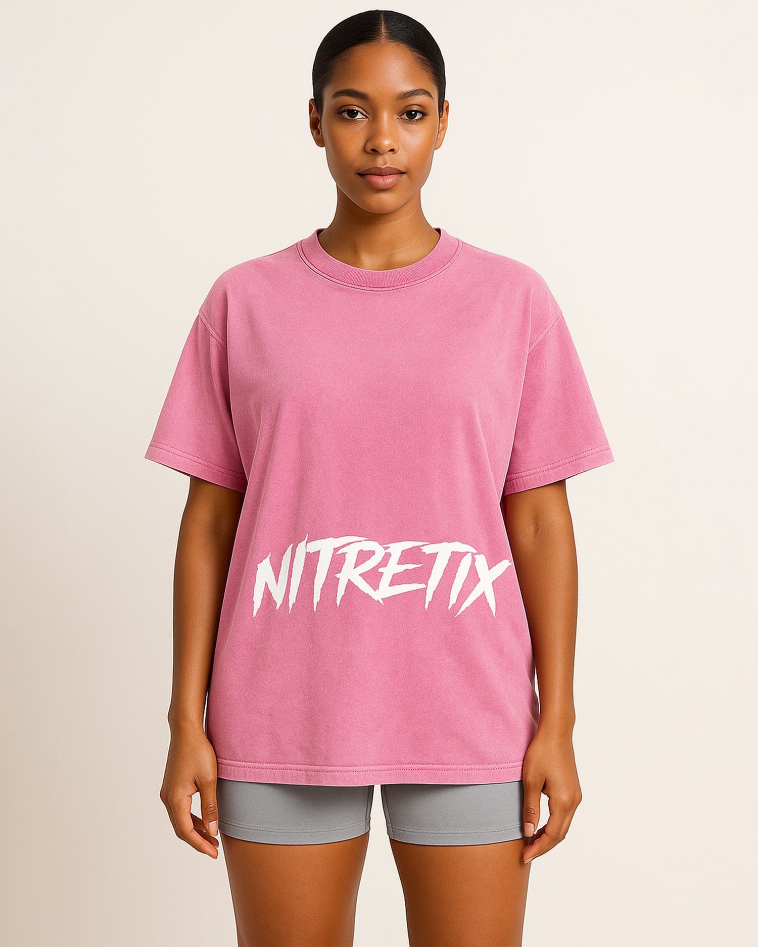 Stonewash Oversized Tee (Pink)
