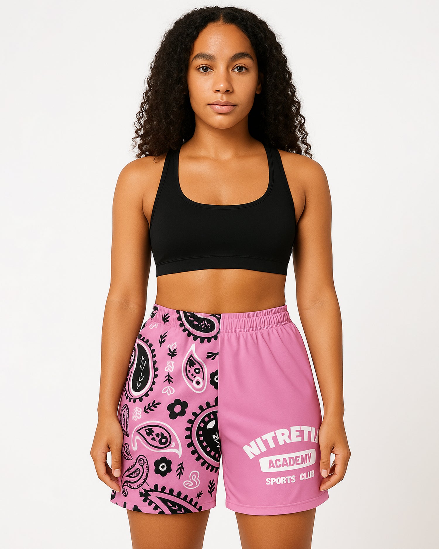 Pink Bandana Mesh shorts