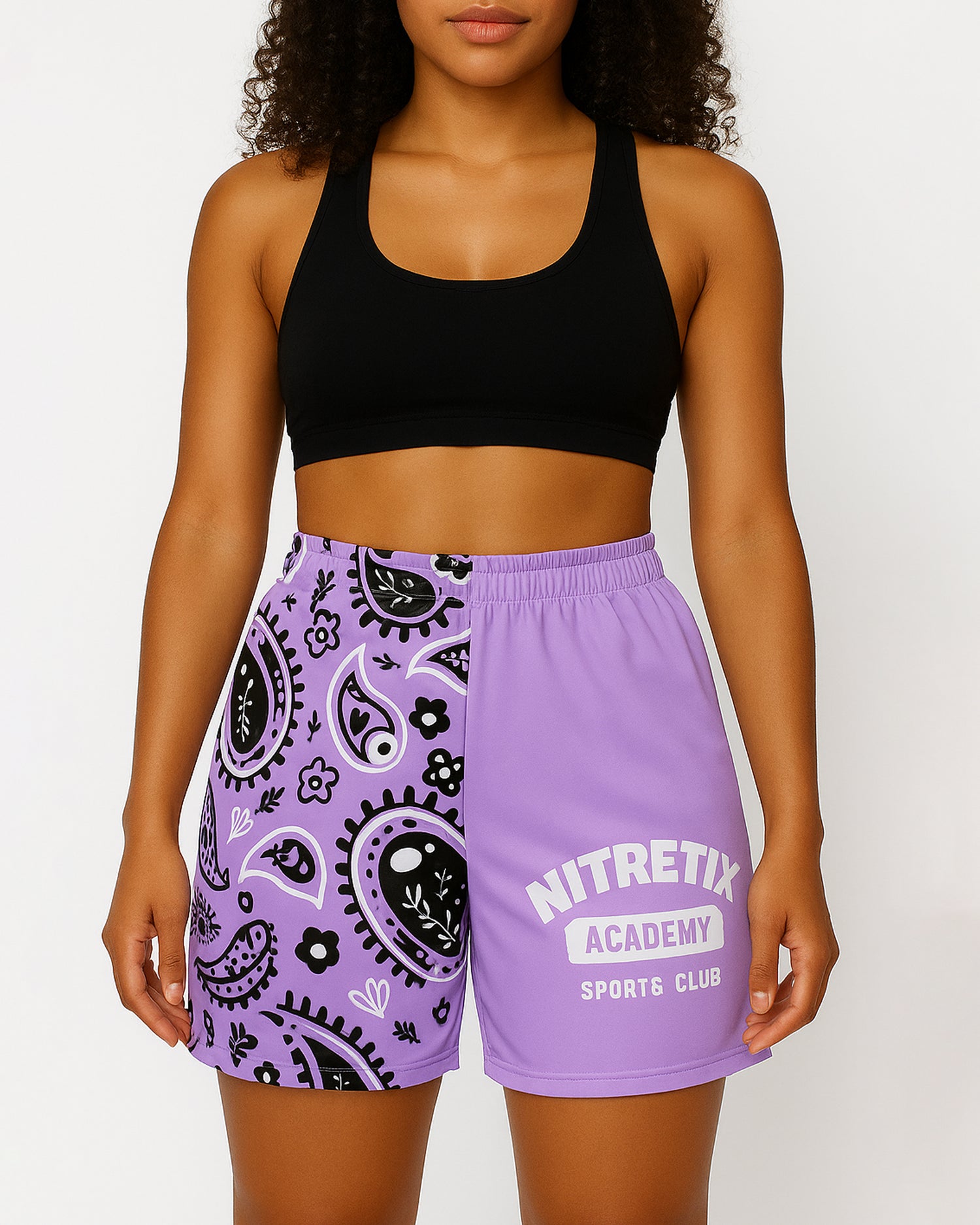 Purple Bandana Mesh shorts