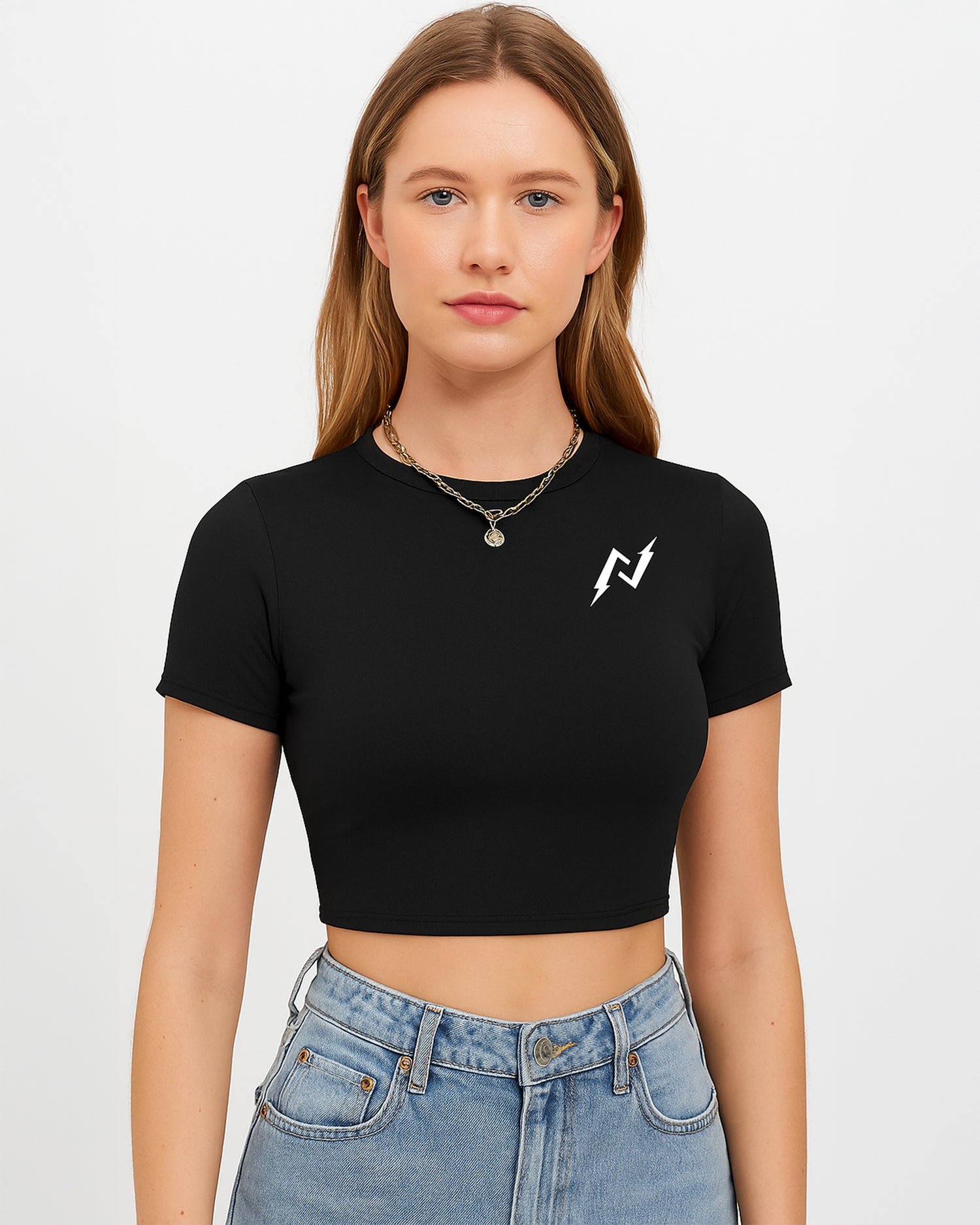 Crew Neck Crop Shirt