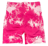 Marble Seemless Yoga Shorts (Pink)