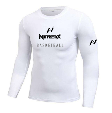 Long sleeve compression shirts basketball sales