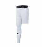 Compression 1 Leg Sleeve Tights (White)