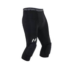 Compression 3 Quarter Padded Knee Tights